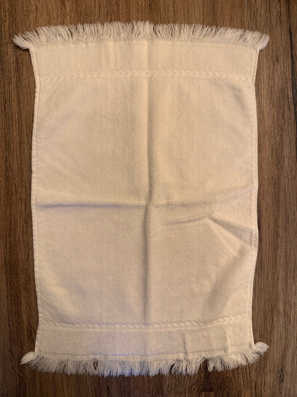 Vintage White Martex Sears Terri-Down All Cotton Hand Towel USA